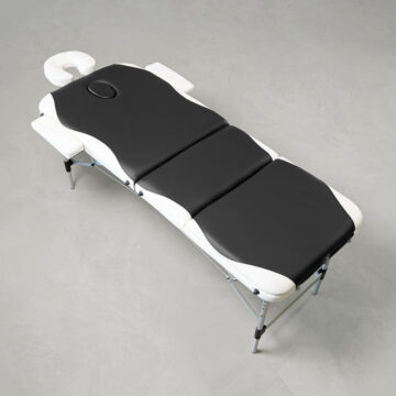 Massage Beds | Deluxe Aluminum Black and White