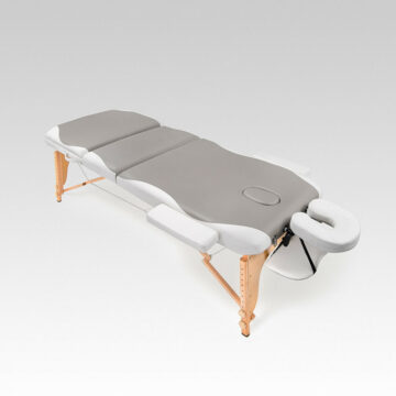 Grey and White Deluxe Portable Massage Bed