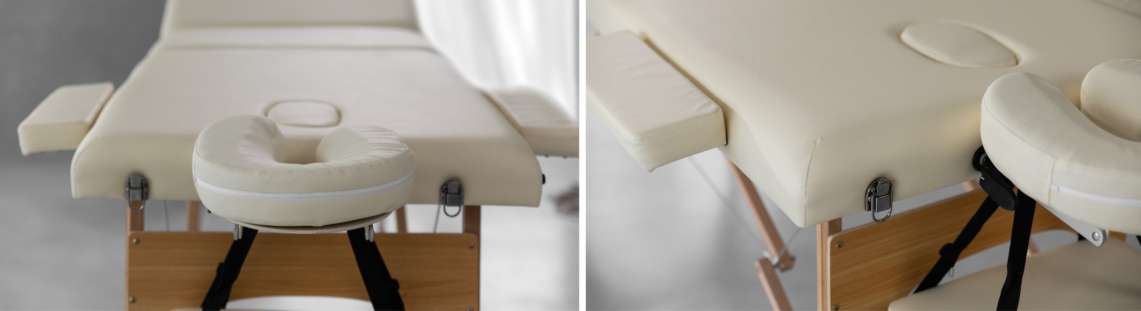 Massage Bed – 3-Section Deluxe – Beige 