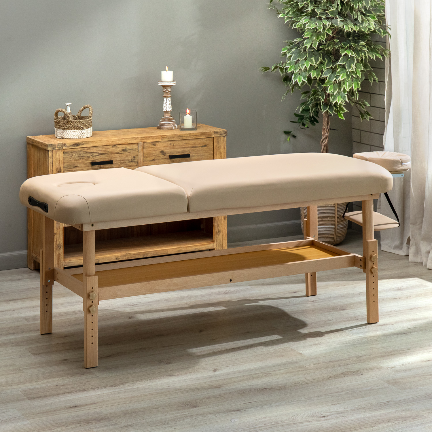 Spa Massage Bed - 2-Section - Taupe