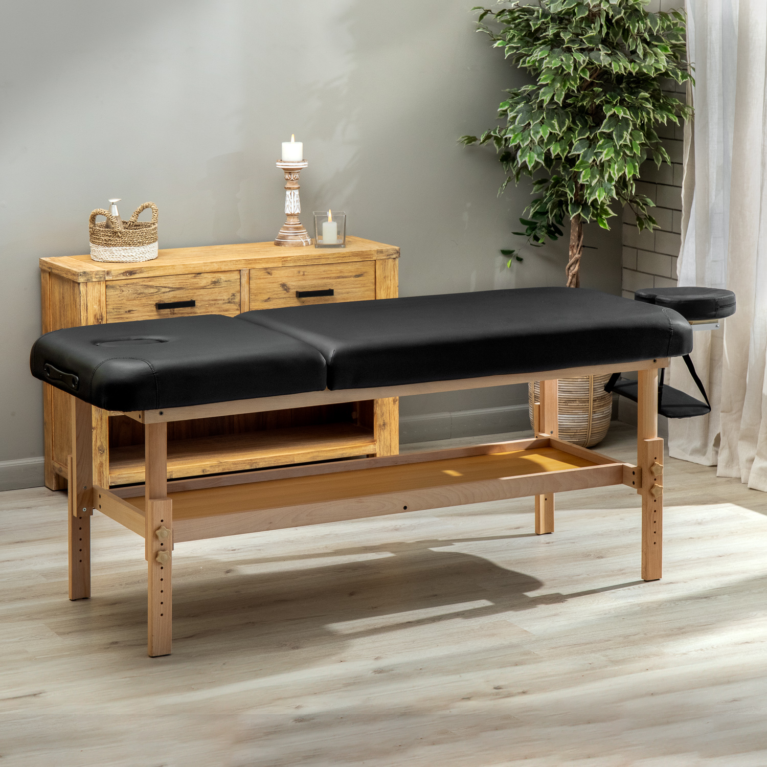 Spa Massage Bed - 2-Section - Black