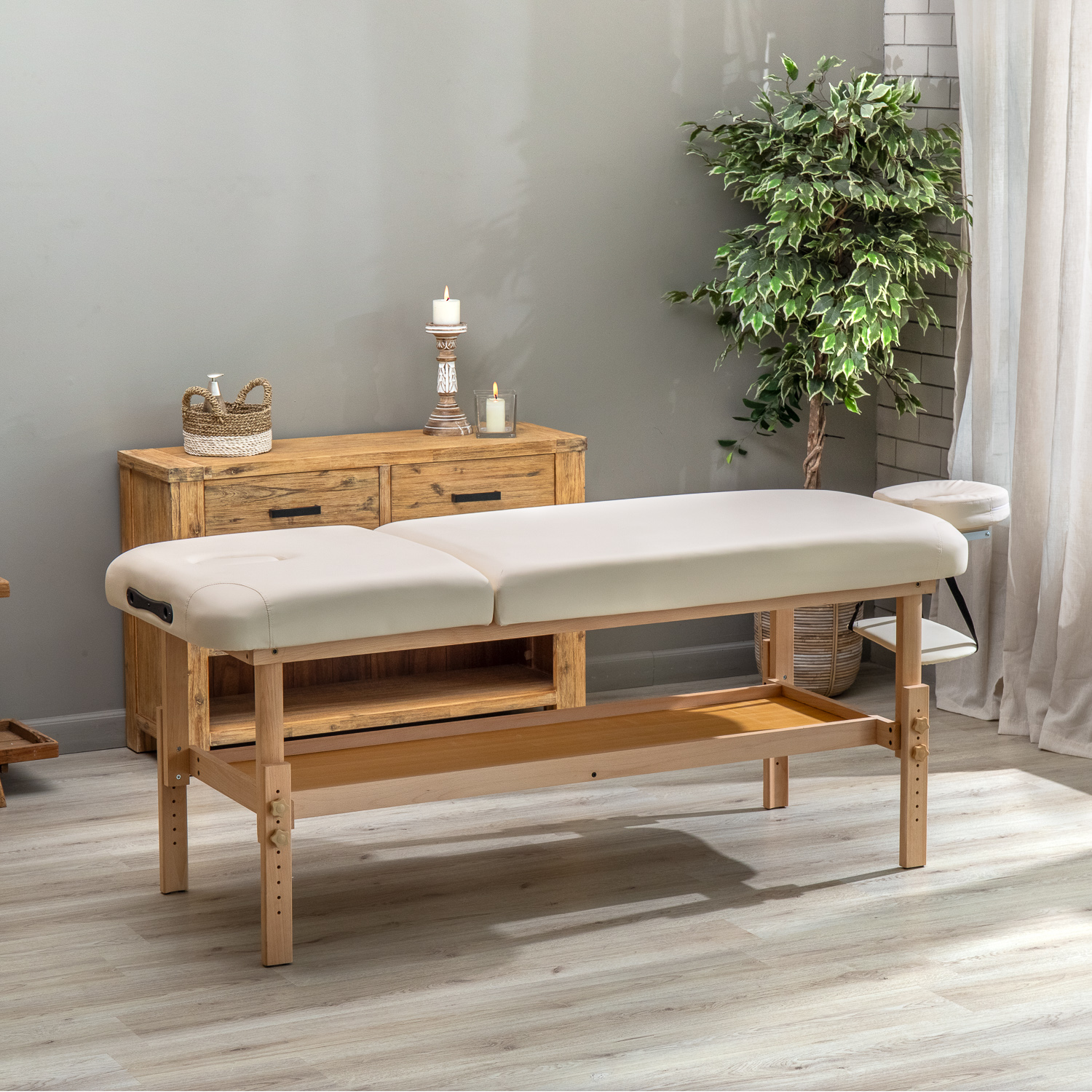 Spa Massage Bed - 2-Section - Taupe